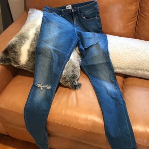 Asos high waisted ripped jeans